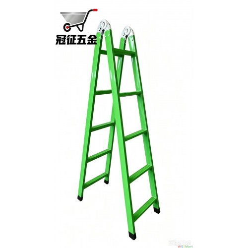 加厚绿色铁梯子