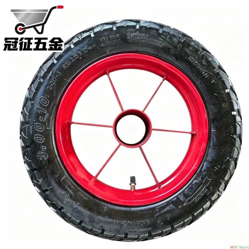 300-10红充气轮