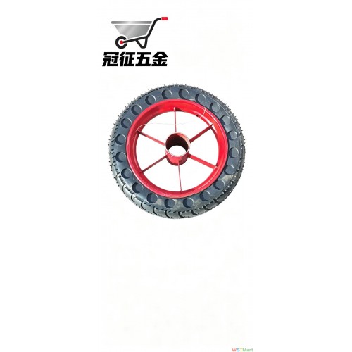 300-10红色打孔实心轮