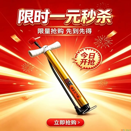 限时秒杀1分打气筒每个账号仅限购买一个，多拍不发