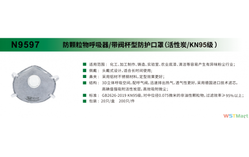 保为康9597带阀口罩